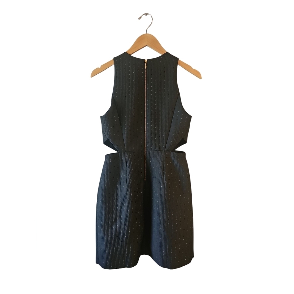 Madewell Black Gold  Nightfall Jacquard Cutout Dress 4 New - Picture 3 of 8
